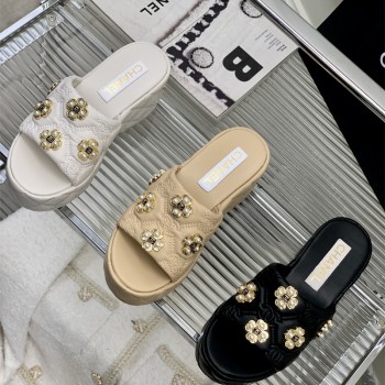 샤넬 CHANEL 힐 샌들 슬리퍼 7cm