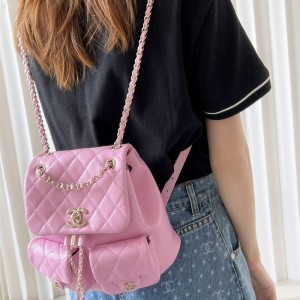 샤넬 CHANEL 핫 신상 23ss 듀마 더블 포켓 백팩 미디움 AS3860