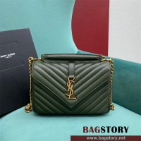 입생로랑 YSL 생로랑 컬리지 미듐 모노그램 사첼백 24CM 487213