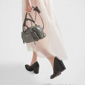 프라다 PRADA 앤틱 나파 가죽 멀티포켓 탑 핸들백 1BB099