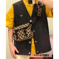 프라다 PRADA  심볼 자수 패브릭 백 2VD034