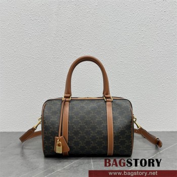 셀린느 CELINE  트리오페 탄 캔버스 보스턴백 190372