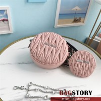 미우미우 MIUMIU  마틀라쎄 크리스탈 체인 탬버린백 5BH191