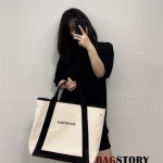 발렌시아가 BALENCIAGA 네이비 카바스 토트백 40cm