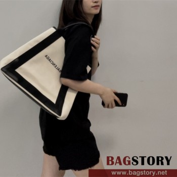 발렌시아가 BALENCIAGA 네이비 카바스 토트백 35cm
