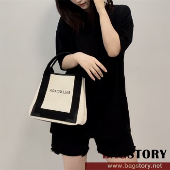 발렌시아가 BALENCIAGA 네이비 카바스 토트백 26cm