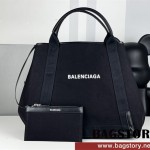 발렌시아가 BALENCIAGA 네이비 카바스 토트백 40cm