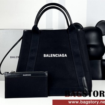 발렌시아가 BALENCIAGA 네이비 카바스 토트백 35cm