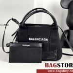 발렌시아가 BALENCIAGA 네이비 카바스 토트백 24cm