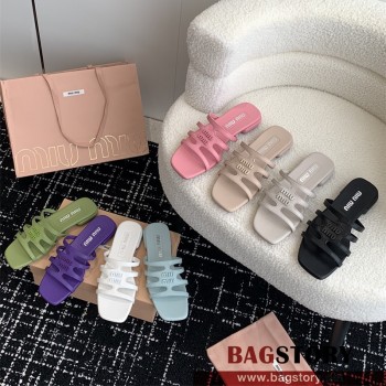 미우미우 MIUMIU 힐 샌들 슬리퍼