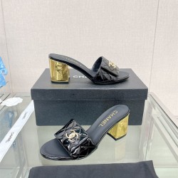 샤넬 CHANEL 힐 샌들 슬리퍼 7cm/3cm