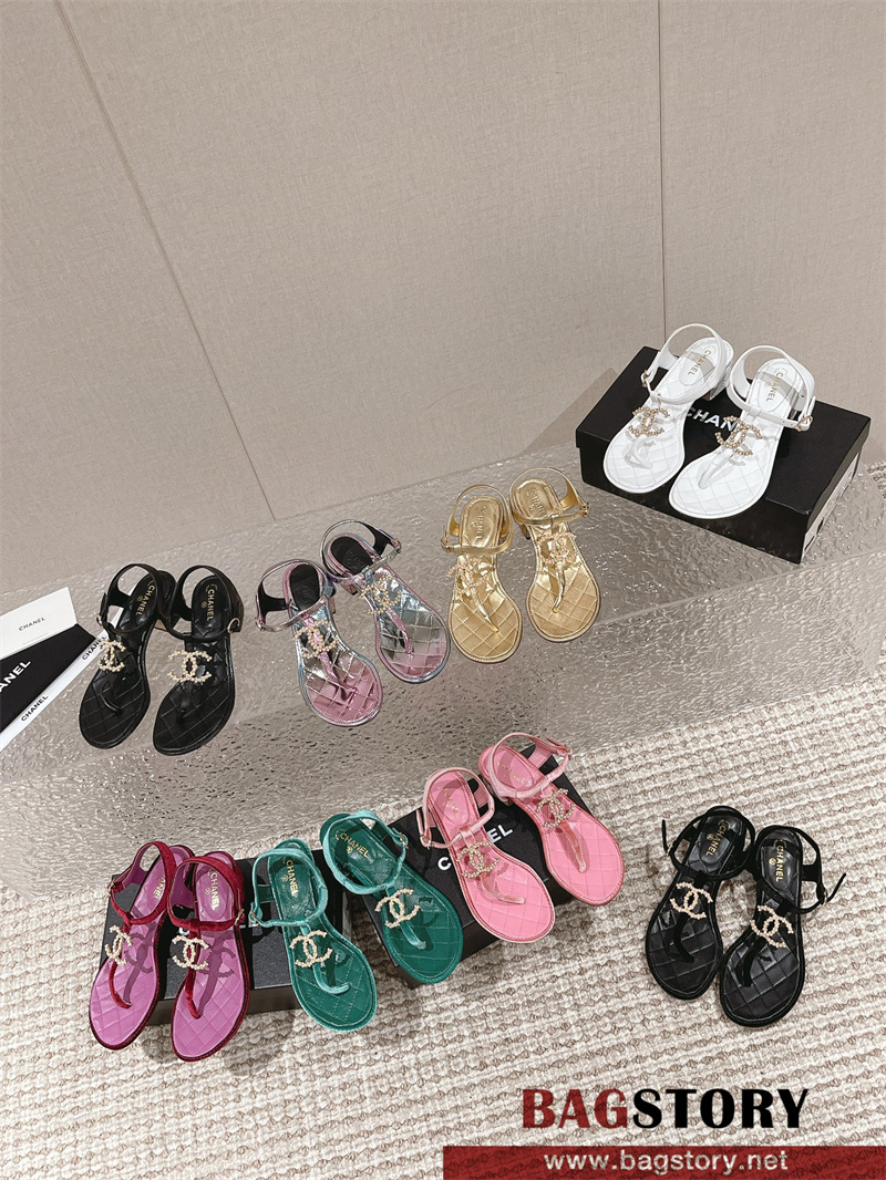 샤넬 CHANEL 힐 샌들 슬리퍼
