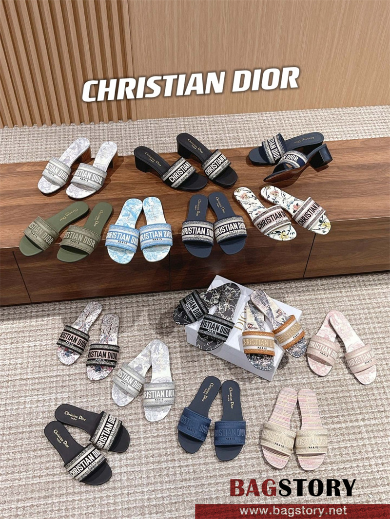 디올 DIOR 힐 샌들 슬리퍼