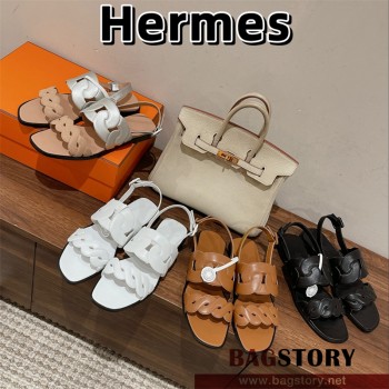 에르메스 HERMES 힐 샌들 슬리퍼