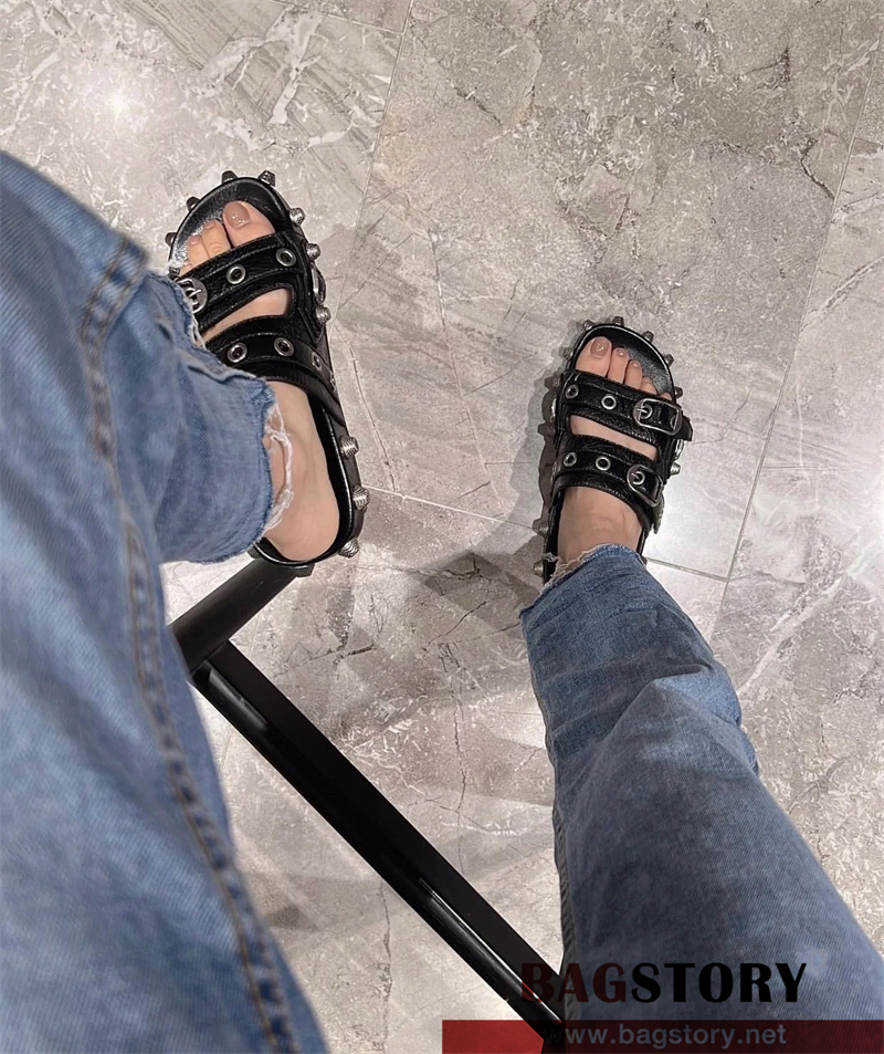 발렌시아가 BALENCIAGA 힐 샌들 슬리퍼