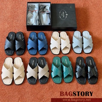 [프라다(Prada) 남성 사피노아 슬리퍼 샌들  - 우아함과 편안함의 완벽한 조화]