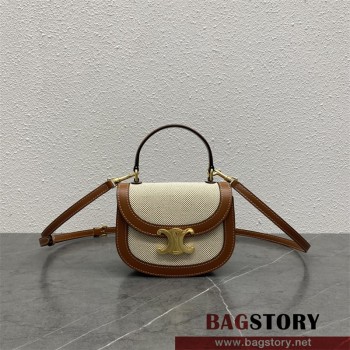 셀린느 CELINE 틴 베사체 트리옴페 샤이니 카프스킨 탑핸들백 101063