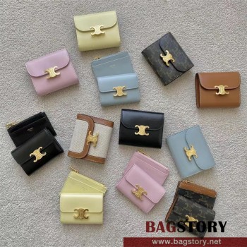 셀린느 CELINE 트리오페 캔버스 반지갑 100782