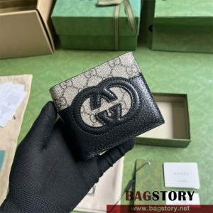 구찌 GUCCI 컷아웃 인터로킹 G 반지갑 701420