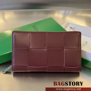 보테가베네타 BV 카세트 지퍼 어라운드 장지갑 649607