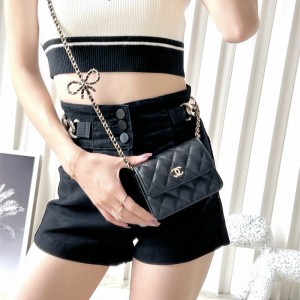 샤넬 CHANEL 신상 미니 캐비어 리폰장식 체인백