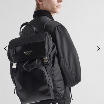 프라다 PRADA 리나일론 및  가죽 백팩 2VZ135