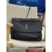 입생로랑 YSL 633158 28CM 니키 크링클 레더 라지 숄더백 755857