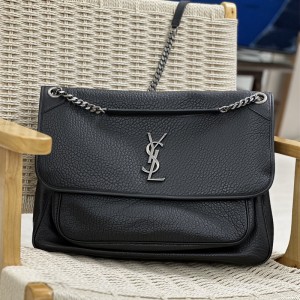 입생로랑 YSL 633158 28CM 니키 크링클 레더 라지 숄더백 755857