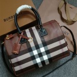 버버리 BURBERRY  체크 미디엄 볼링 백