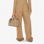 버버리 BURBERRY 체크 미디엄 볼링 백