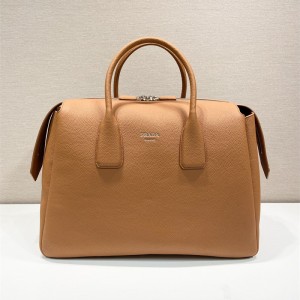 프라다 PRADA 남성 남자 2VC035 심플 로고 디테일 트래블 토트백