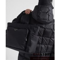 프라다 PRADA 사피아노 가죽 및 리나일론 토트백 2VG097