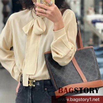 셀린느 CELINE 트리옹프 캔버스 카프스킨 스몰 카바스백 115082