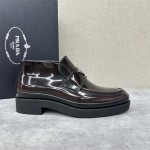 프라다 PRADA 발목높은 로퍼 구두 슈즈