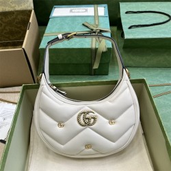 구찌 GUCCI GG 마몽 하프문 쉐입 미니백 770983