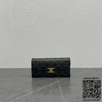 셀린느 CELINE 트리오페 캔버스 장지갑 100312