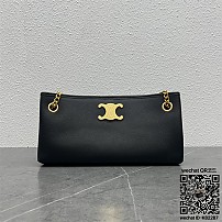 셀린느 CELINE 미디엄 뉴스페이퍼백 - 서플 카프스킨 체스트넛 114253