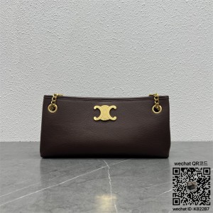 셀린느 CELINE 미디엄 뉴스페이퍼백 - 서플 카프스킨 체스트넛 114253