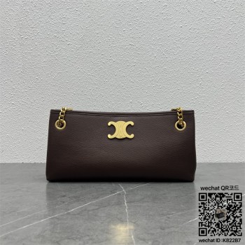 셀린느 CELINE 미디엄 뉴스페이퍼백 - 서플 카프스킨 체스트넛 114253