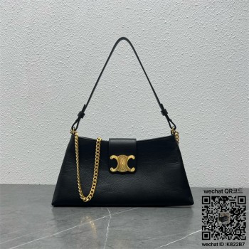 셀린느 CELINE 미디엄 WILTERN 백 - 부드러운 카프스킨 블랙 113673