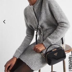 프라다 PRADA 페이턴트 가죽 미니 백 1BH206