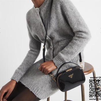 프라다 PRADA 페이턴트 가죽 미니 백 1BH206