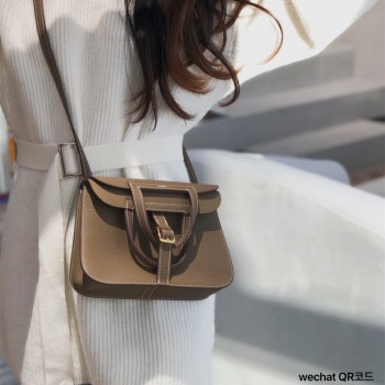에르메스 HERMES 미니 할잔백 togo가죽 금장 은장 22cm