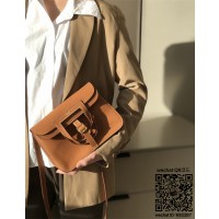 에르메스 HERMES 미니 할잔백 togo가죽 금장 은장 22cm