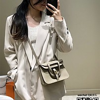 에르메스 HERMES 미니 할잔백 togo가죽 금장 은장 22cm