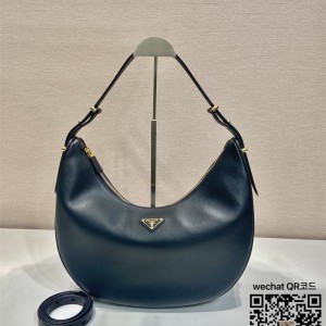 프라다 PRADA  라지 아르케 가죽 숄더백 블랙 1BC212