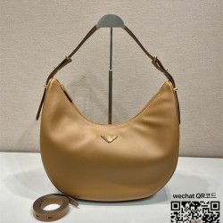 프라다 PRADA 라지 아르케 가죽 숄더백 블랙 1BC212
