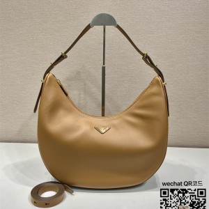 프라다 PRADA 라지 아르케 가죽 숄더백 블랙 1BC212