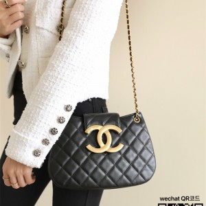 샤넬 CHANEL 신상 램스킨 체인 크로스백 25.5CM