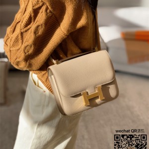 에르메스 HERMES 콘스탄스 epsom가죽 금장 은장 23cm